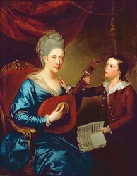 Madár Józsefné fiával, 1760 körül